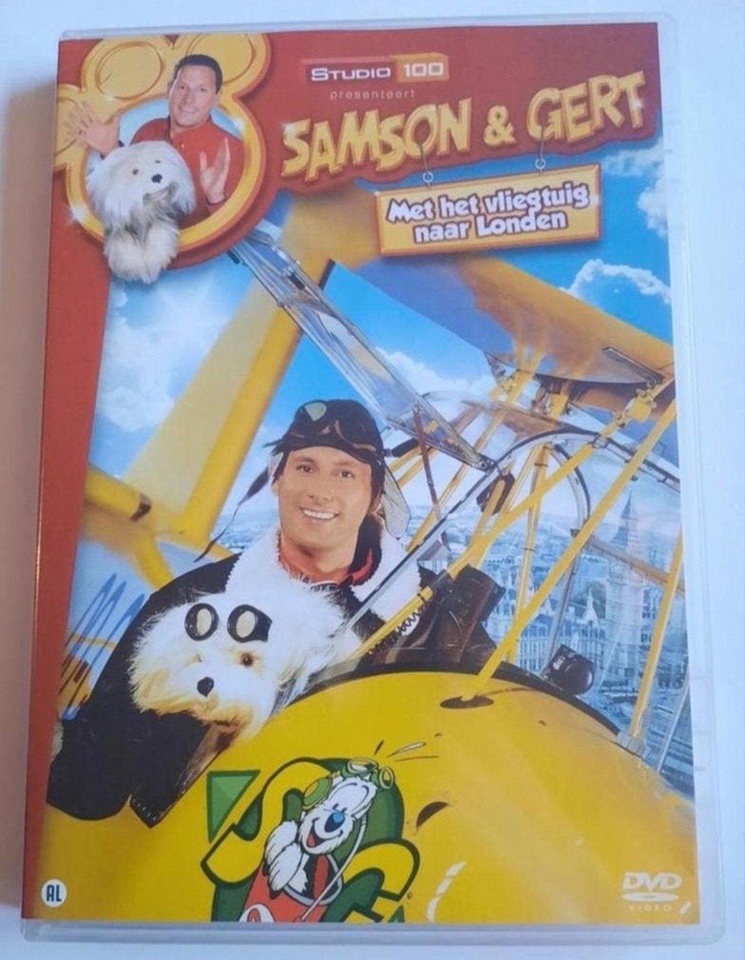 Samson & Gert Met het vliegtuig naar Londen DVD NIEUWSTAAT!, Alle leeftijden, Ophalen of Verzenden, Zo goed als nieuw, Overige typen