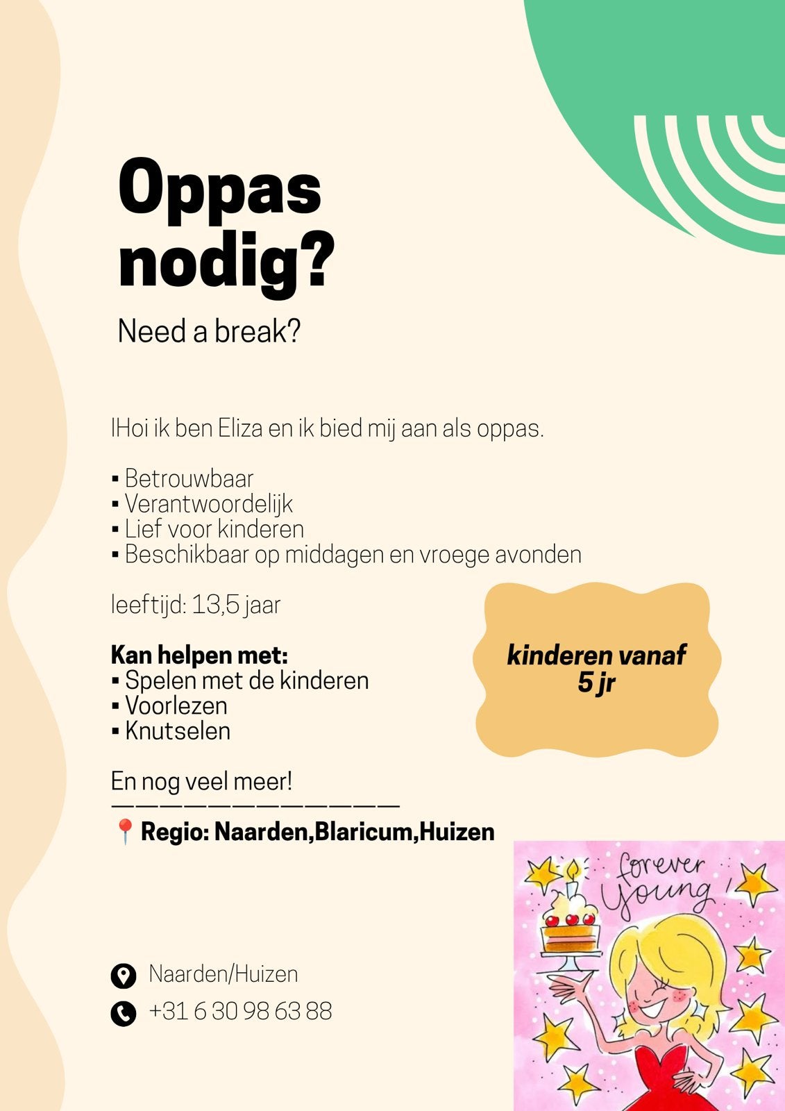 Oppas nodig?, Eén persoon, Cadeaubon