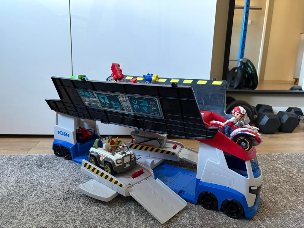 Complete Paw Patrol set: Vrachtwagen met 5 pups & 2x Ryder, Kinderen en Baby's, Speelgoed | Speelgoedvoertuigen, Gebruikt, Ophalen