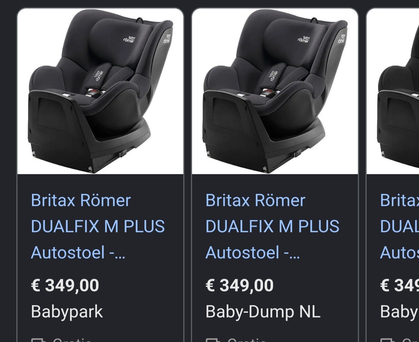 Britax Römer Dualfix I-Size Isofixautostoel - Zwart, 0-18 kg, Ophalen, Romer, 0 t/m 18 kg, Zijbescherming