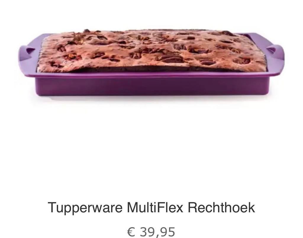 Tupperware Multiflex rechthoekig oven bakvorm + receptenboek, Ophalen of Verzenden, Nieuw, Overige typen
