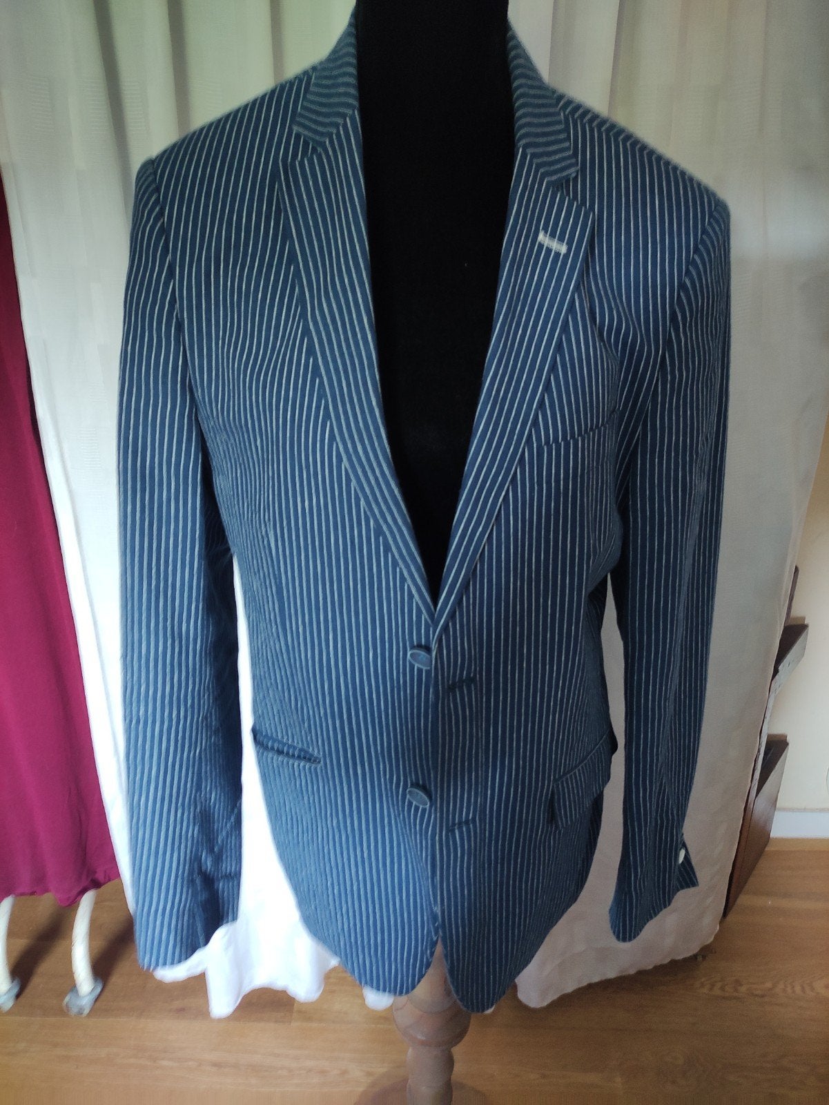 Heren colbert, maat 50, merk Liv, Kleding | Heren, Ophalen of Verzenden, Zo goed als nieuw, Maat 48/50 (M), Blauw