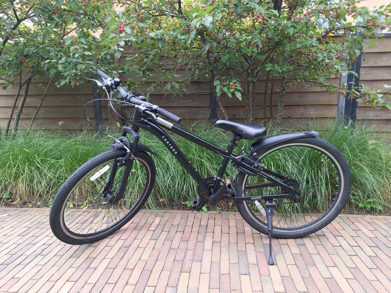 Cortego Zwarte Fiets 26 inch met Versnellingen, Fietsen en Brommers, Gebruikt, Velgrem, Versnellingen, Minder dan 49 cm