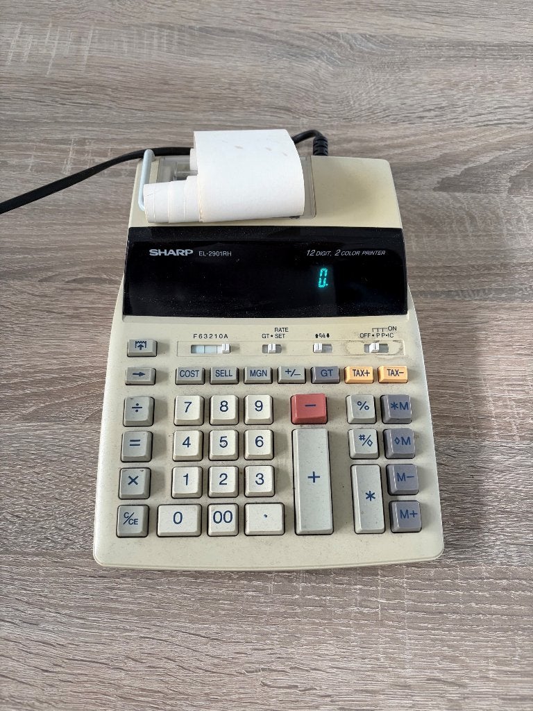 Sharp EL-2901RH  Elektrische rekenmachine, Diversen, Ophalen of Verzenden, Gebruikt