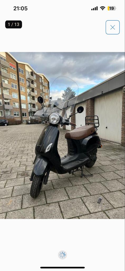 BTC Riva Scooter - Zwart, inclusief windscherm, Ophalen, Gebruikt, Benzine, Overige merken
