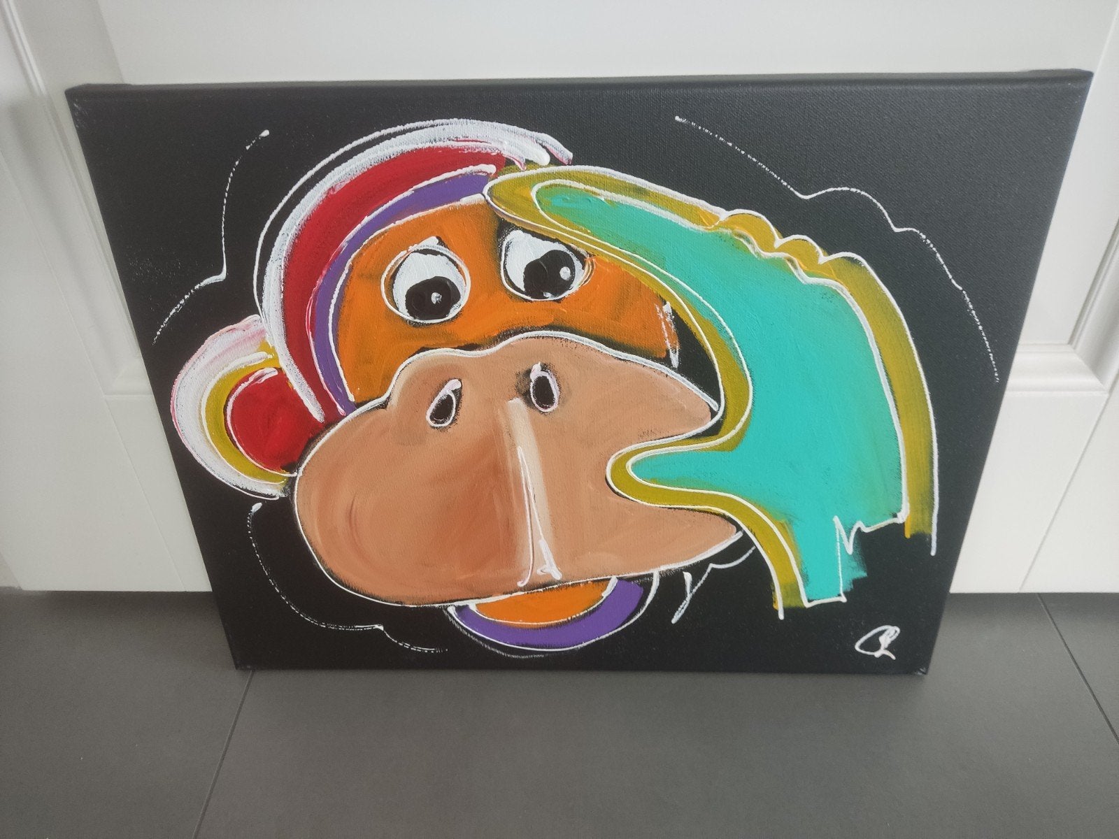 Monkey Business - C.M. Leushuis - Met echtheidscertificaat, Antiek en Kunst, Ophalen, Echtheidscertificaat, Dieren