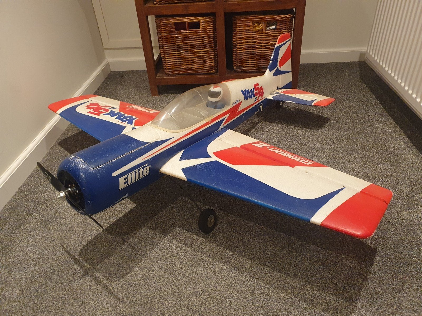 E-flite Yak 54 Carbon Z RC Vliegtuig - 120cm spanwijdte, Ophalen, Gebruikt, Elektro