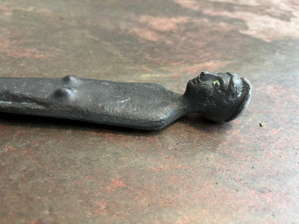 Bronzen Etruskisch filiform votiefbeeldje replica, Antiek en Kunst, Kunst | Beelden en Houtsnijwerken, Beeld, Brons, Vrouw, 20 - 50 cm
