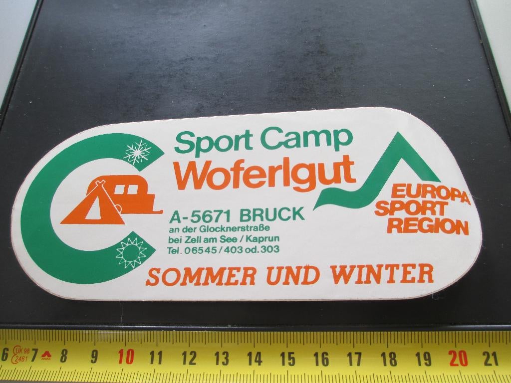 sticker Oostenrijk Bruck Sport Camp Woferlgut Zell am See Ka, Verzamelen, Ophalen, Zo goed als nieuw