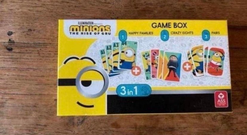 Minions Game Box: 3 Kaartspellen voor Jong & Oud, Hobby en Vrije tijd, Gezelschapsspellen | Kaartspellen, Nieuw, Een of twee spelers