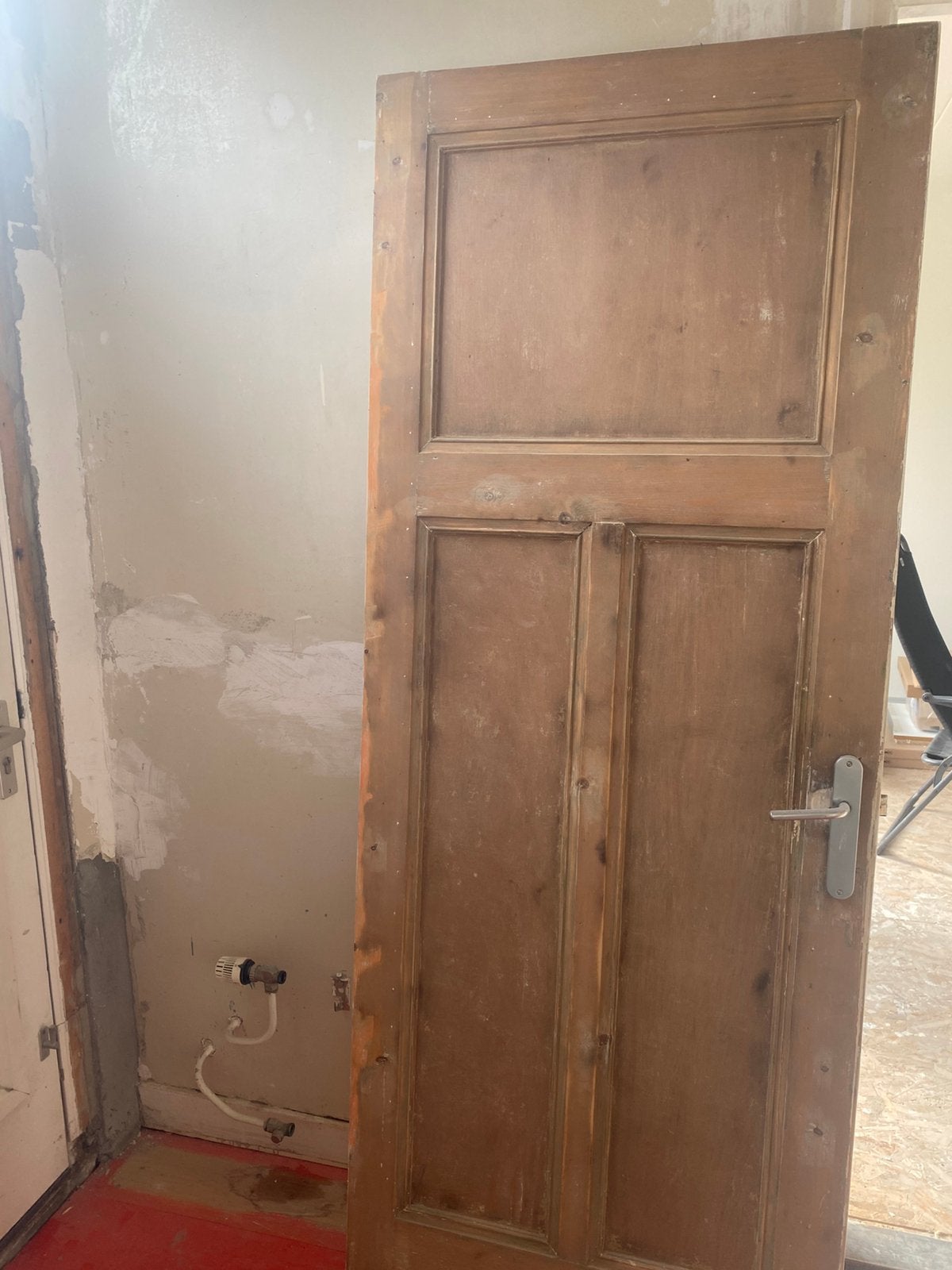 Mooie houten paneel deur, Ophalen, Gebruikt, 80 tot 100 cm, Binnendeur