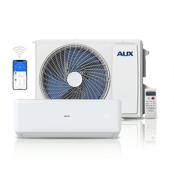 AUX Wandairco met Koelen, Verwarmen en Wifi-bediening, Witgoed en Apparatuur, Koelen en Ontvochtigen, Minder dan 60 m³, Energieklasse A of zuiniger