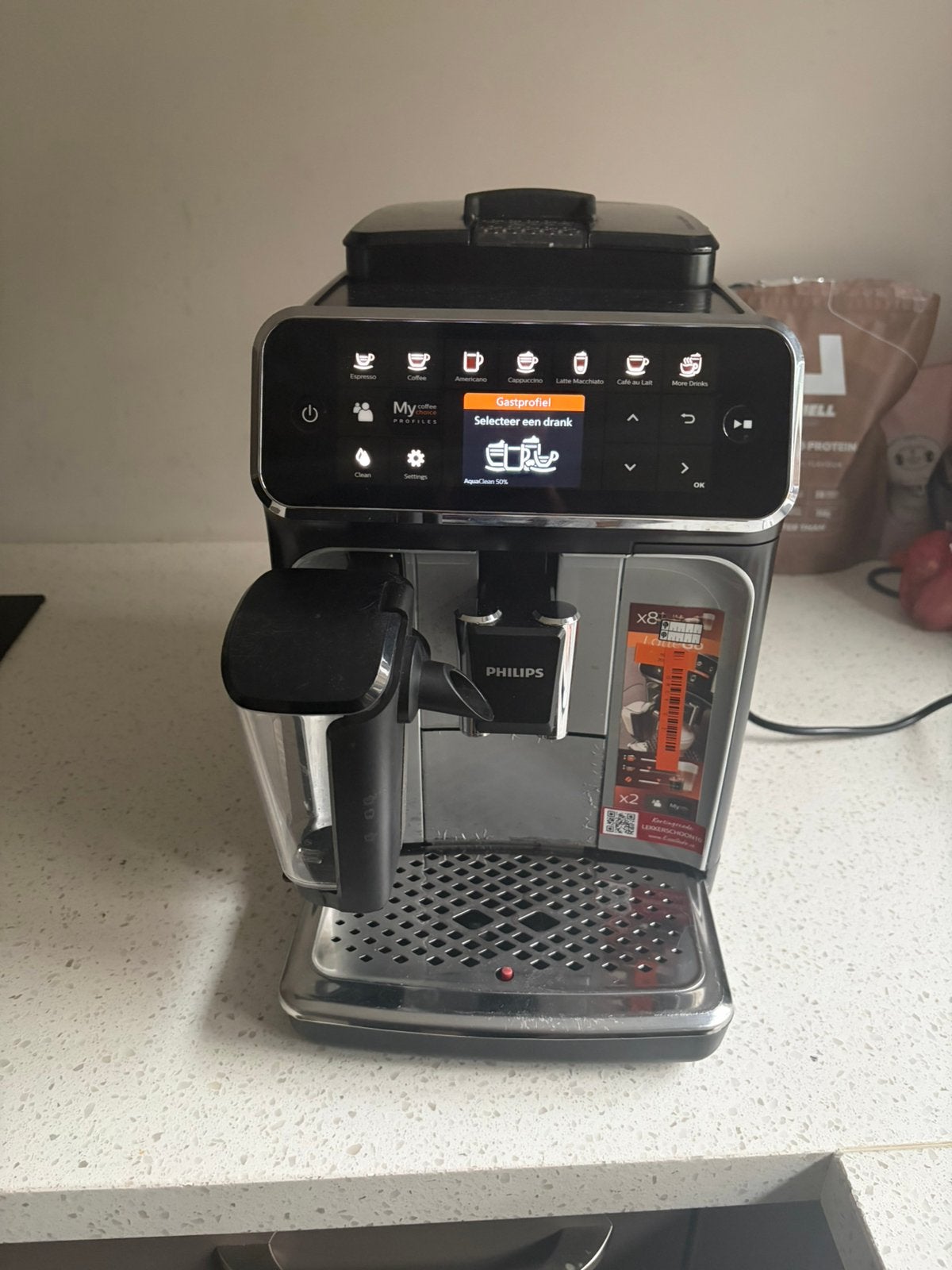 Philips LatteGo 4300 Series EP4346/70, Ophalen of Verzenden, Zo goed als nieuw, Koffiemachine