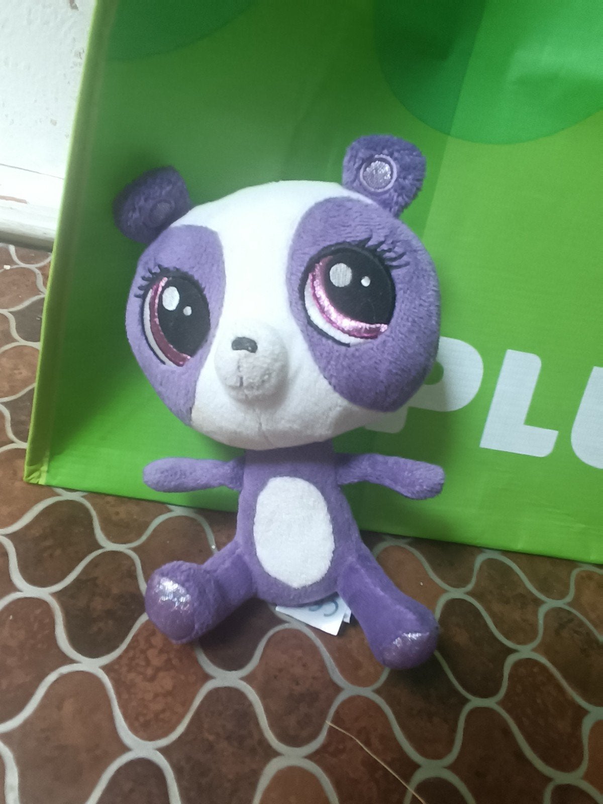 LPS Littlest Pet Shop Paarse Panda Knuffel, Paars, Gebruikt, Overige merken, Overige karakters