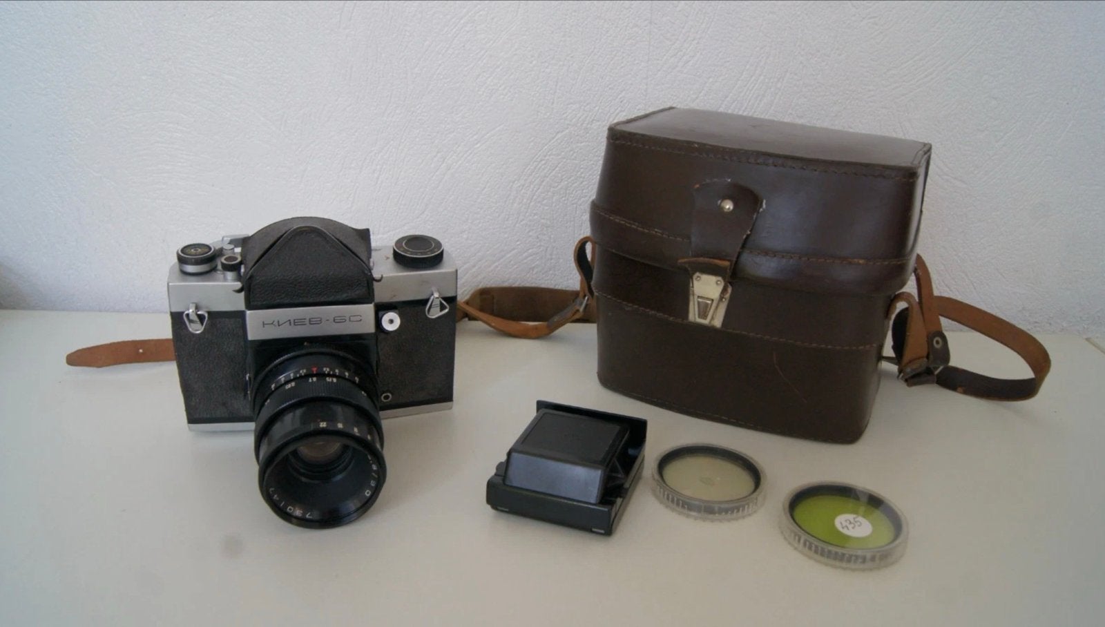 Kiev 6C / Kiev 60 Camera met Vega-12 lens en accessoires, Ophalen of Verzenden, Gebruikt, Spiegelreflex, Overige Merken