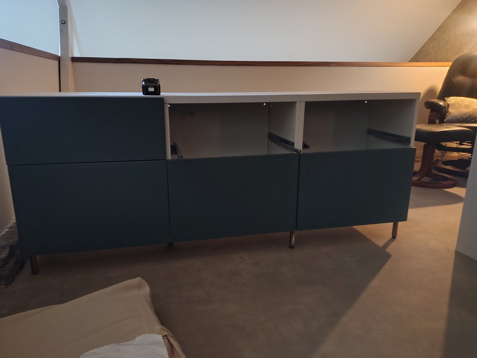 IKEA Besta ladefronten en deuren in blauwgrijs, Ophalen, Gebruikt