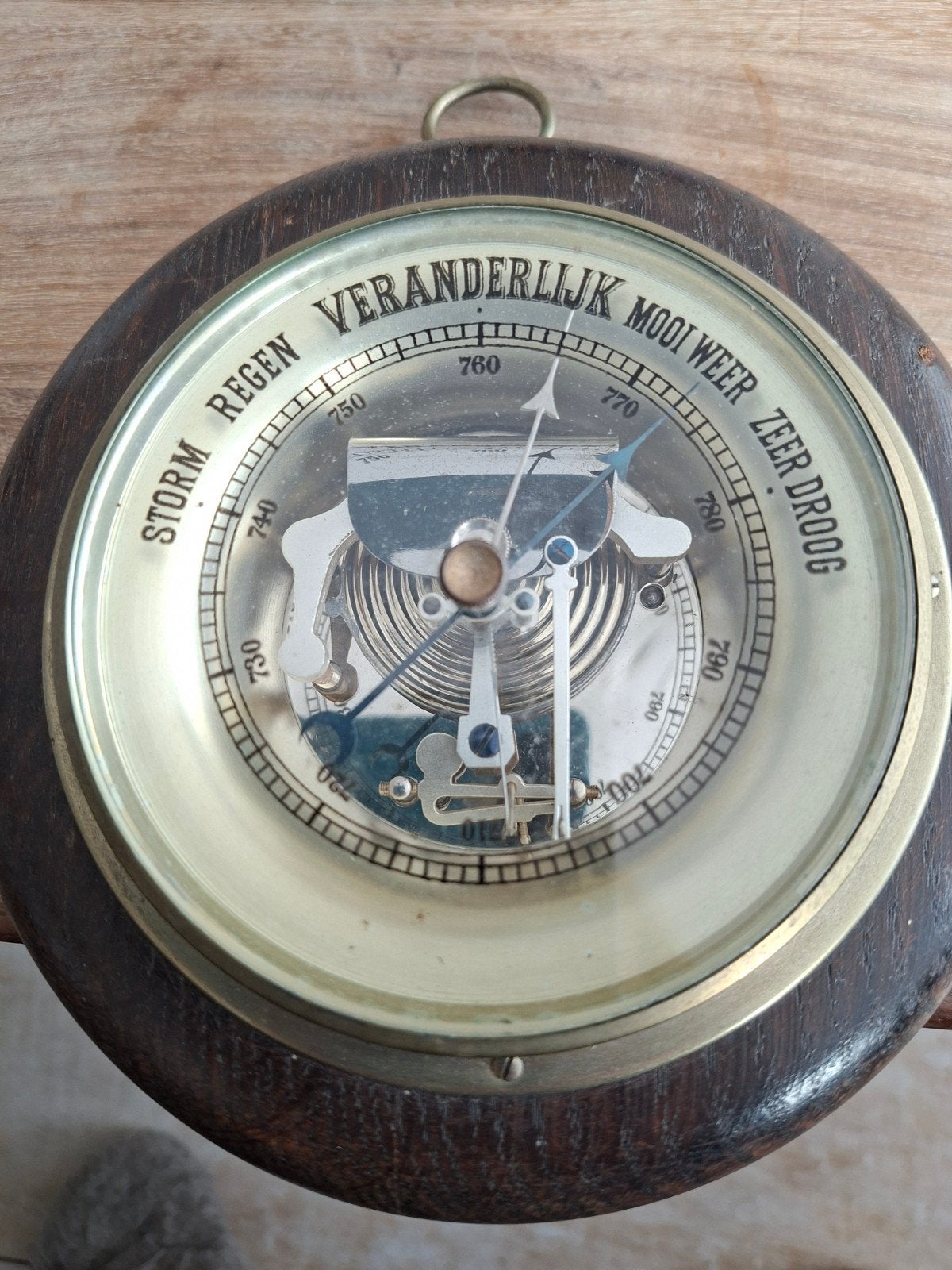 vintage Lufft barometer met open binnenwerk, Ophalen of Verzenden