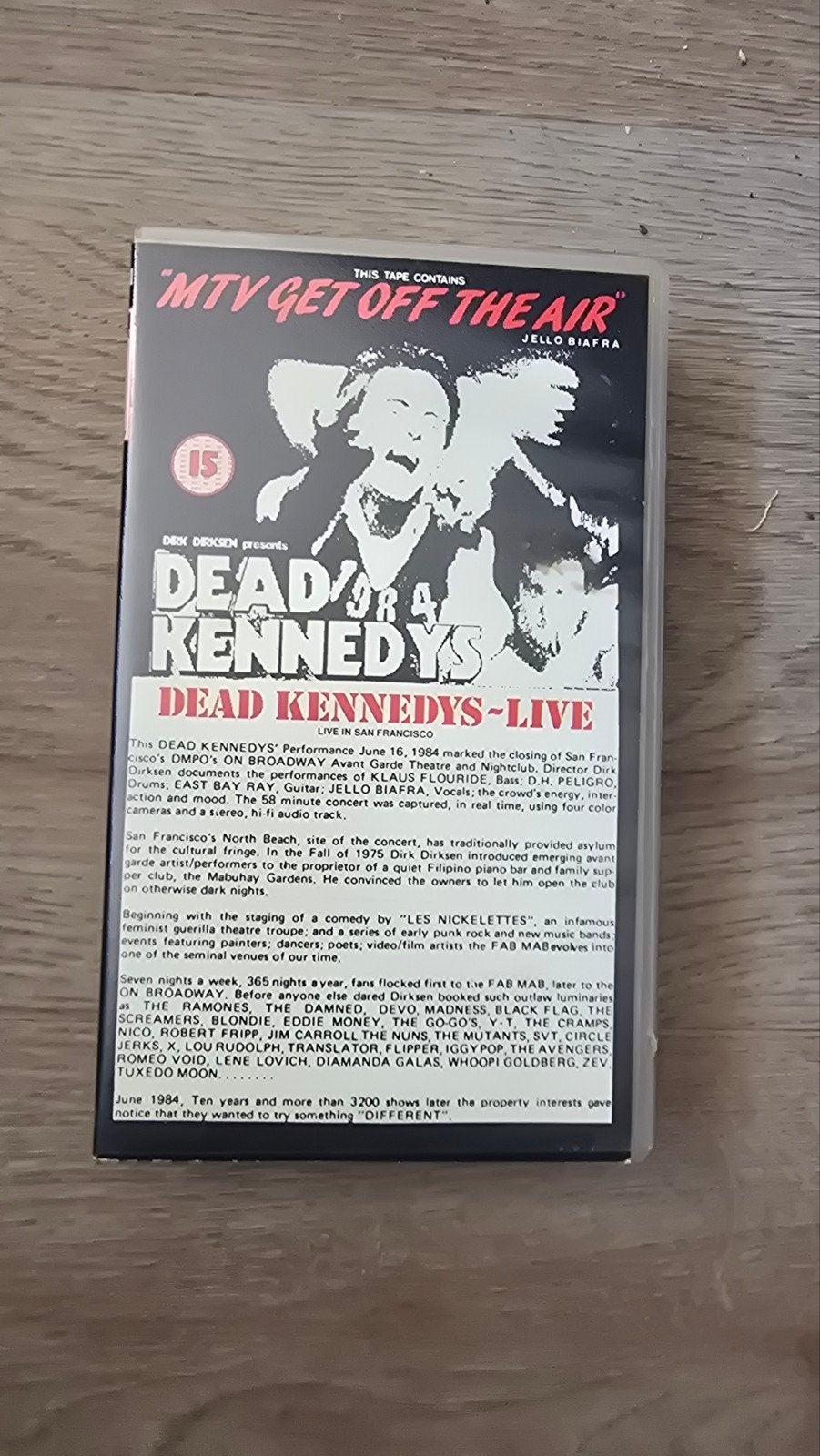 Dead Kennedys Live - VHS (MTV Get Off The Air), Overige genres, Ophalen of Verzenden, VHS, Gebruikt