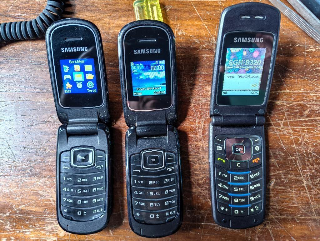 2x Samsung gt e1150i en samsung sgh b320, Gebruikt, Overige modellen, Geen camera, Zwart