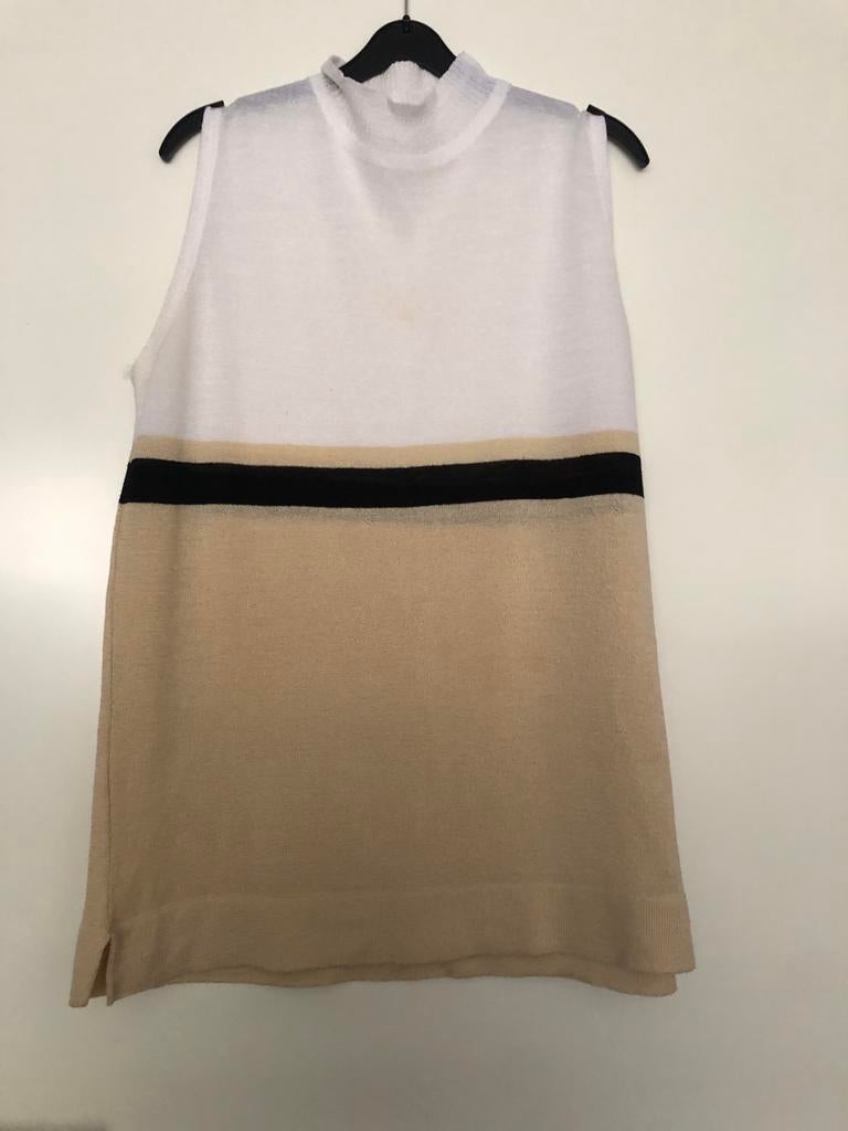 Luchtige Zomer Spencer Maat XL - Wit/Beige/Zwart, Wit, Maat 46/48 (XL) of groter, Ophalen of Verzenden, Zo goed als nieuw