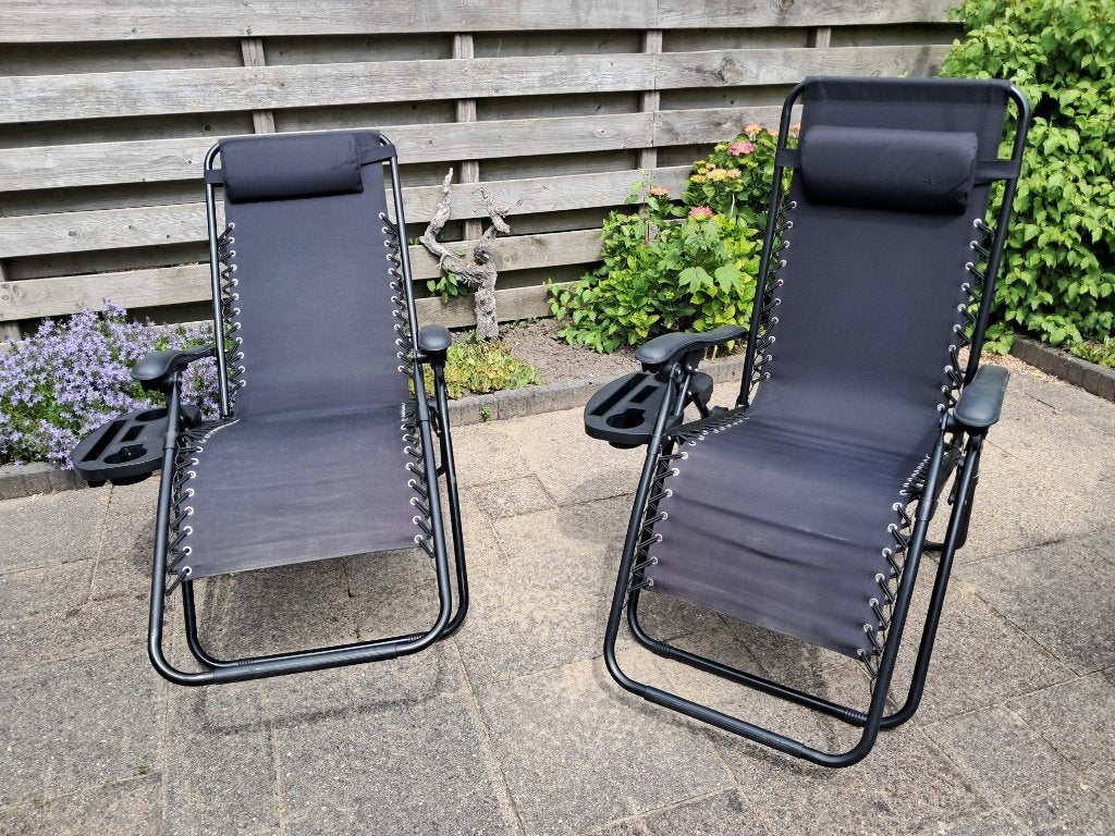 relax camping tuin stoel, Ophalen, Gebruikt, Aluminium, Verstelbaar