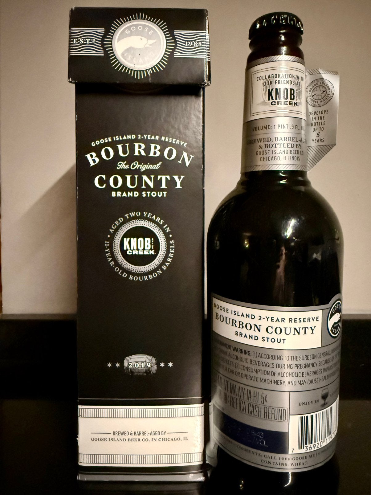 Goose Island Bourbon County 2-Year Reserve 2019 Knob Creek, Verzamelen, Ophalen of Verzenden, Nieuw