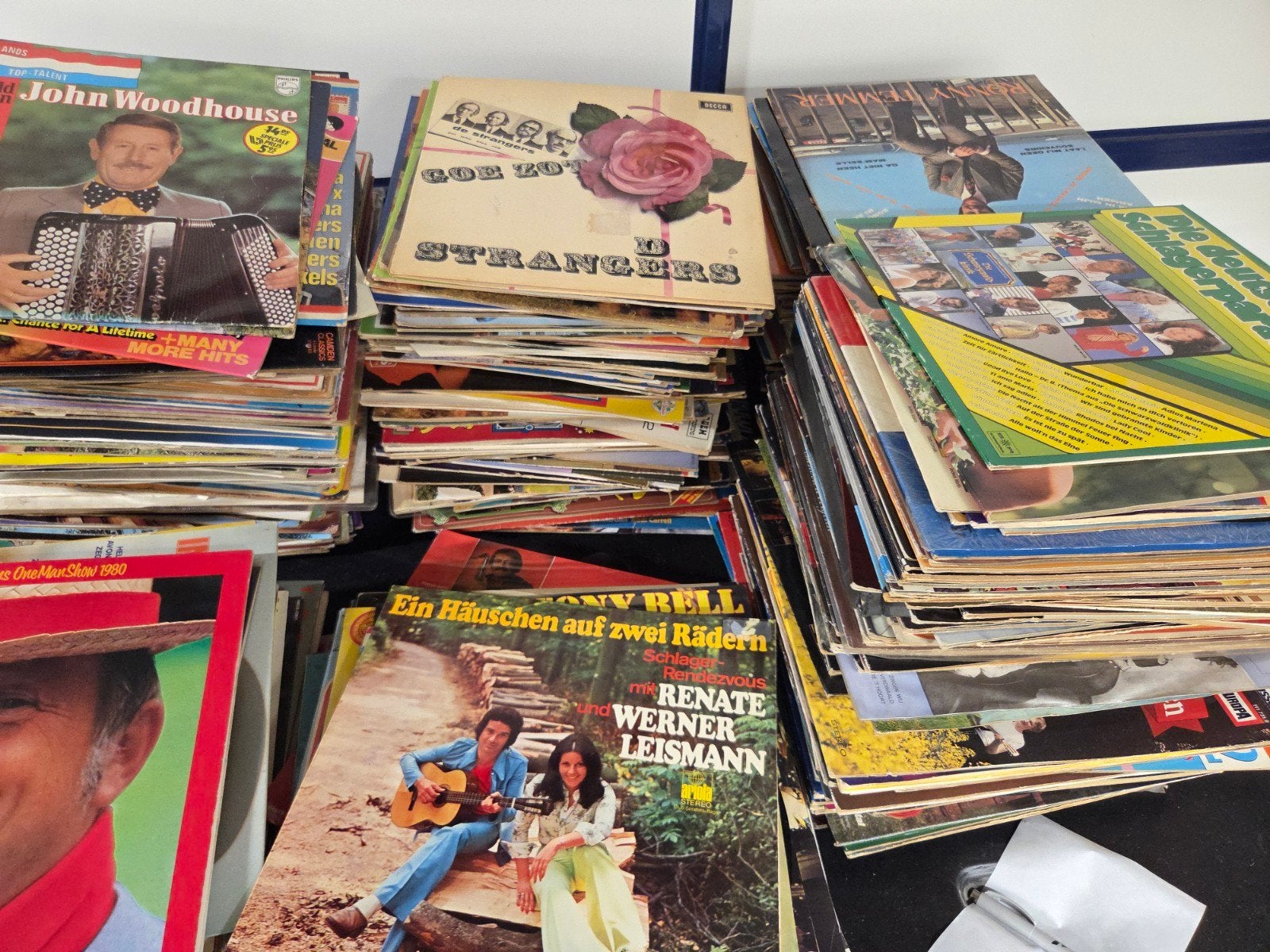 Grote collectie van ongeveer 600 LP's - Diverse genres, Cd's en Dvd's, Ophalen, Gebruikt, Overige formaten, Levenslied of Smartlap