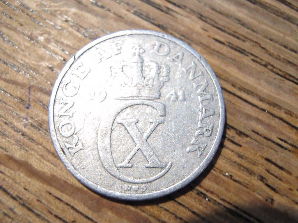 Oorlogsgeld WW2, bezet Denemarken 2 Ore 1941 #639, Ophalen of Verzenden, Overige landen, Losse munt