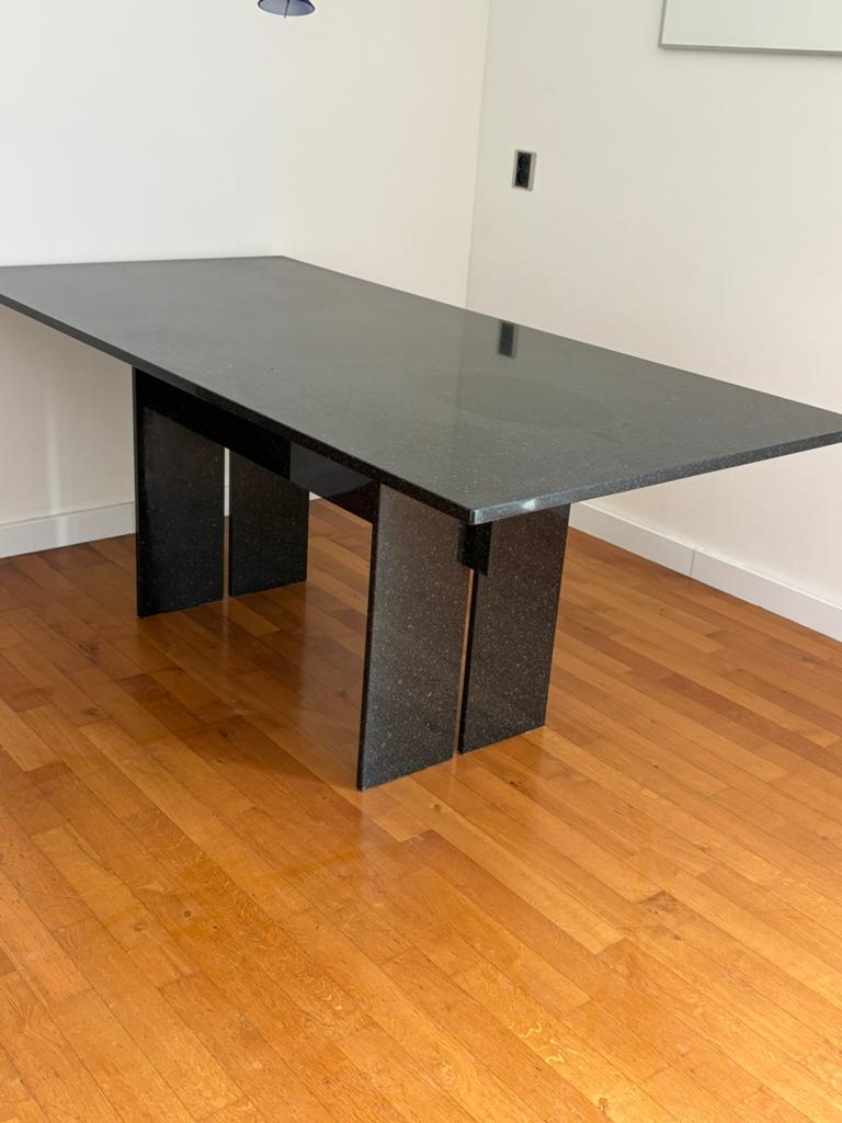 Granieten tafel, Huis en Inrichting, Tafels | Eettafels, Ophalen, 50 tot 100 cm, Zo goed als nieuw, 150 tot 200 cm
