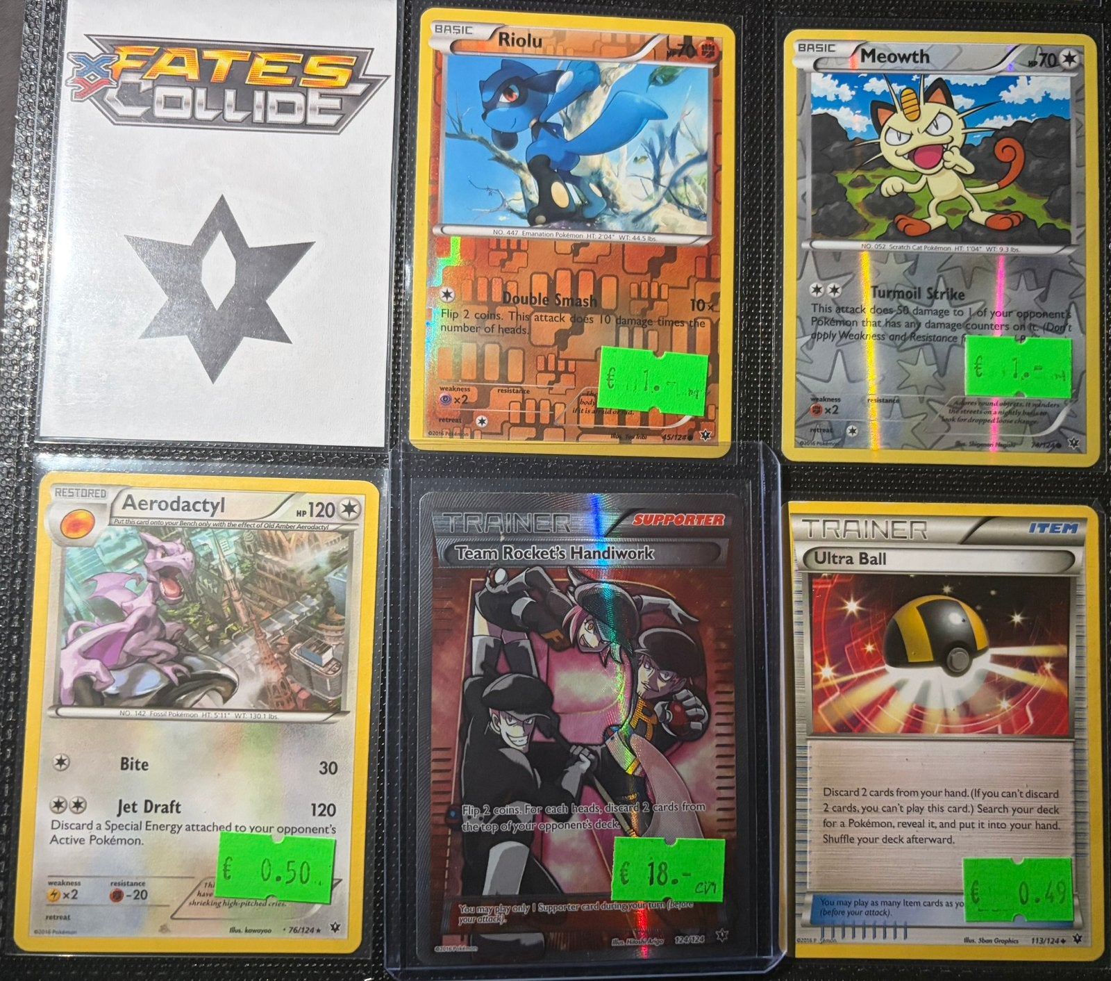 XY Fates Collide Pokemon kaarten, Ophalen of Verzenden, Zo goed als nieuw, Meerdere kaarten