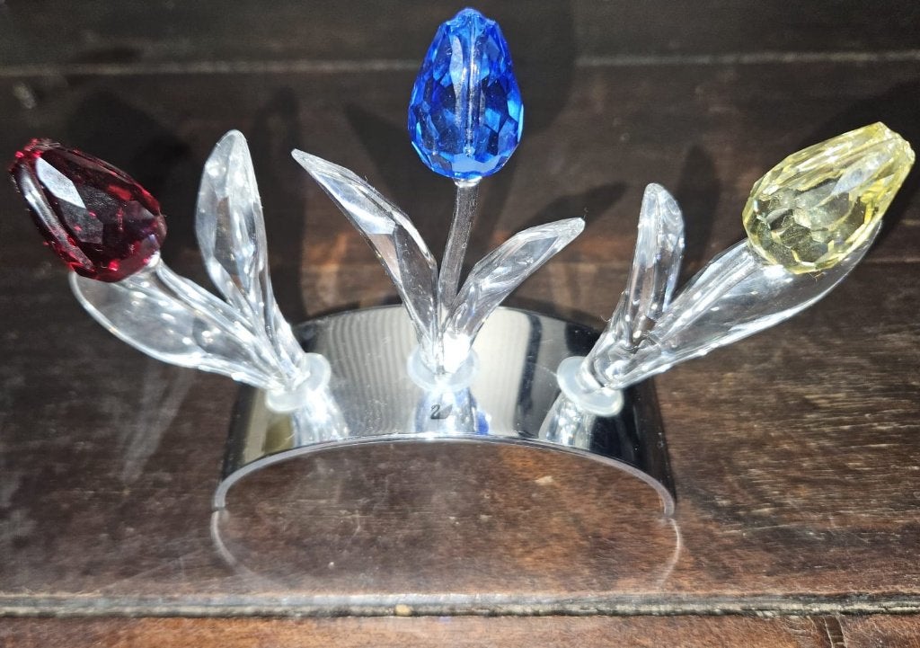 Swarovski Tulpen set - Rood, Blauw, Geel, Ophalen of Verzenden, Zo goed als nieuw, Figuurtje