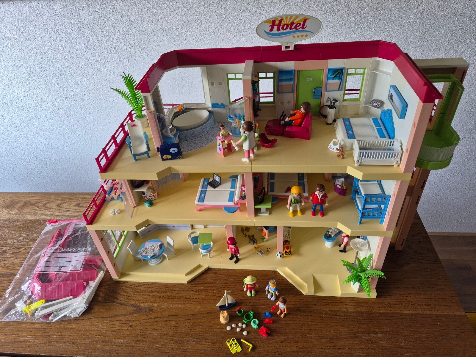 Playmobil Hotel 5265 en 5269 met veel extra's en figuren, Ophalen of Verzenden, Gebruikt, Jongen of Meisje