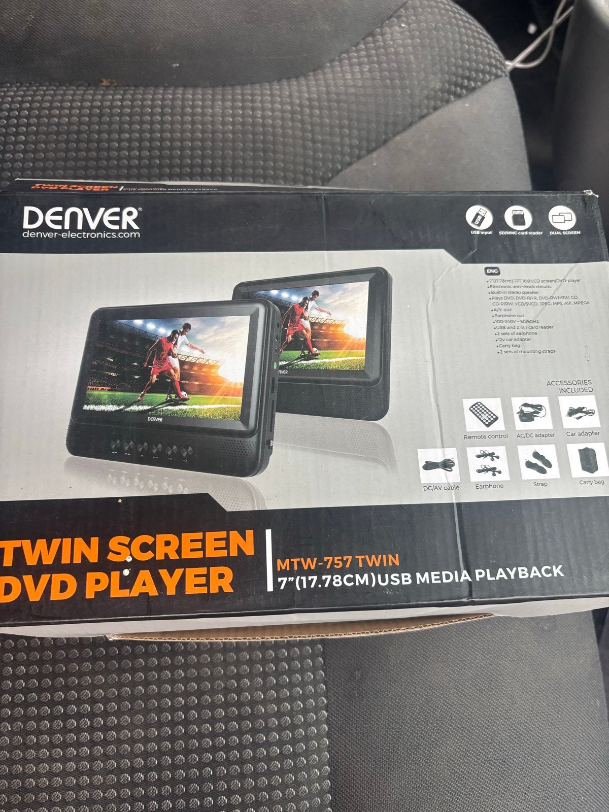 Denver Portable DVD Speler Twin Draagbare DVD NIEUW, Den, Den, Draagbaar, Den