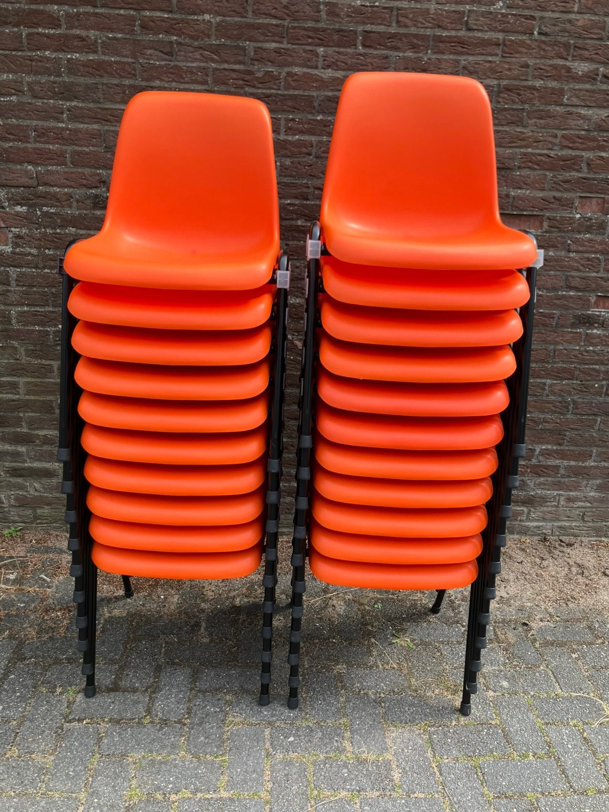 AA-kwaliteit stapelstoelen oranje kantinestoelen kuipstoelen, Ophalen, Nieuw, Metaal, Vijf, Zes of meer stoelen