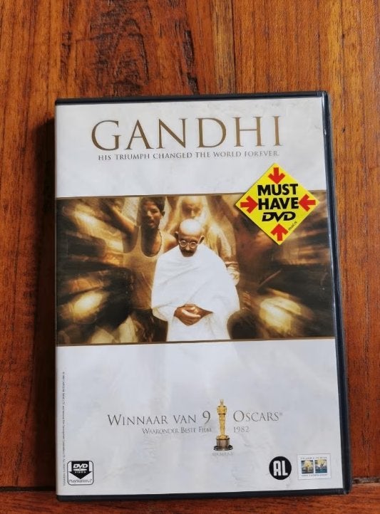 DVD: Gandhi. Deze film is Winnaar van 9 Oscars!!, Engels, Waargebeurd drama, Nederlands, Vanaf 9 jaar