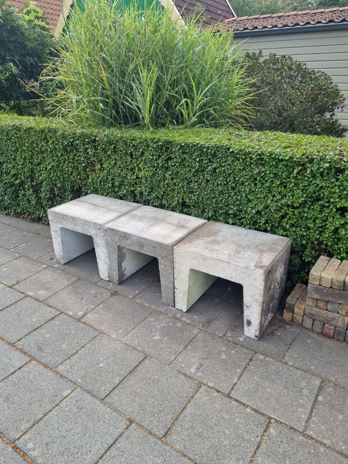 teab 18 stuks betonnen u-elementen 40x40x50 cm, Tuin en Terras, Ophalen
