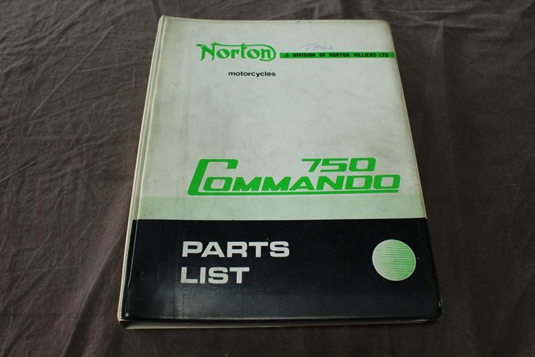 Norton Commando 750 1971 1973 motorcycle parts list, Ophalen of Verzenden, Overige merken