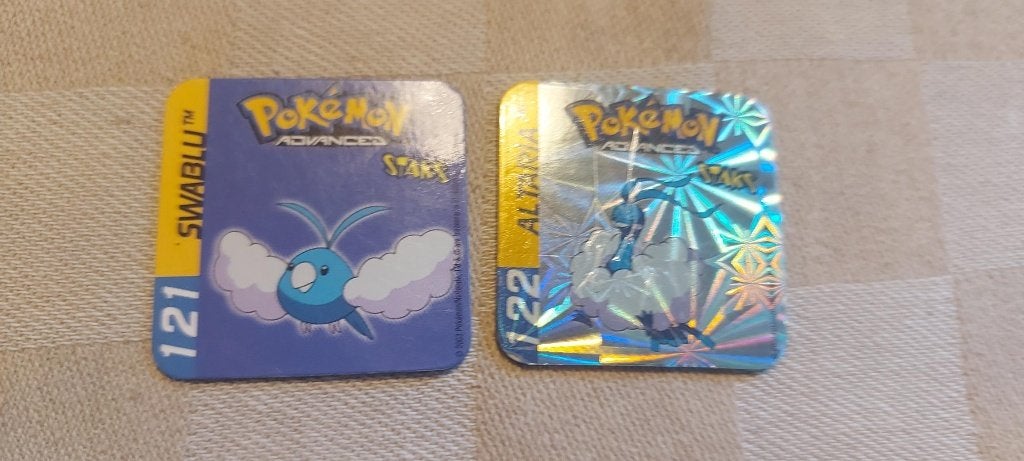 magneten speelgoed pokemon panini Swablu Altaria holo staks, Ophalen of Verzenden, Nieuw, Overige merken