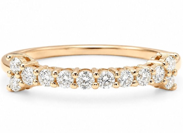 14k gouden ring 0,40ct natuurlijke diamant HRD, Nieuw, Ophalen of Verzenden, 17 tot 18, Dame