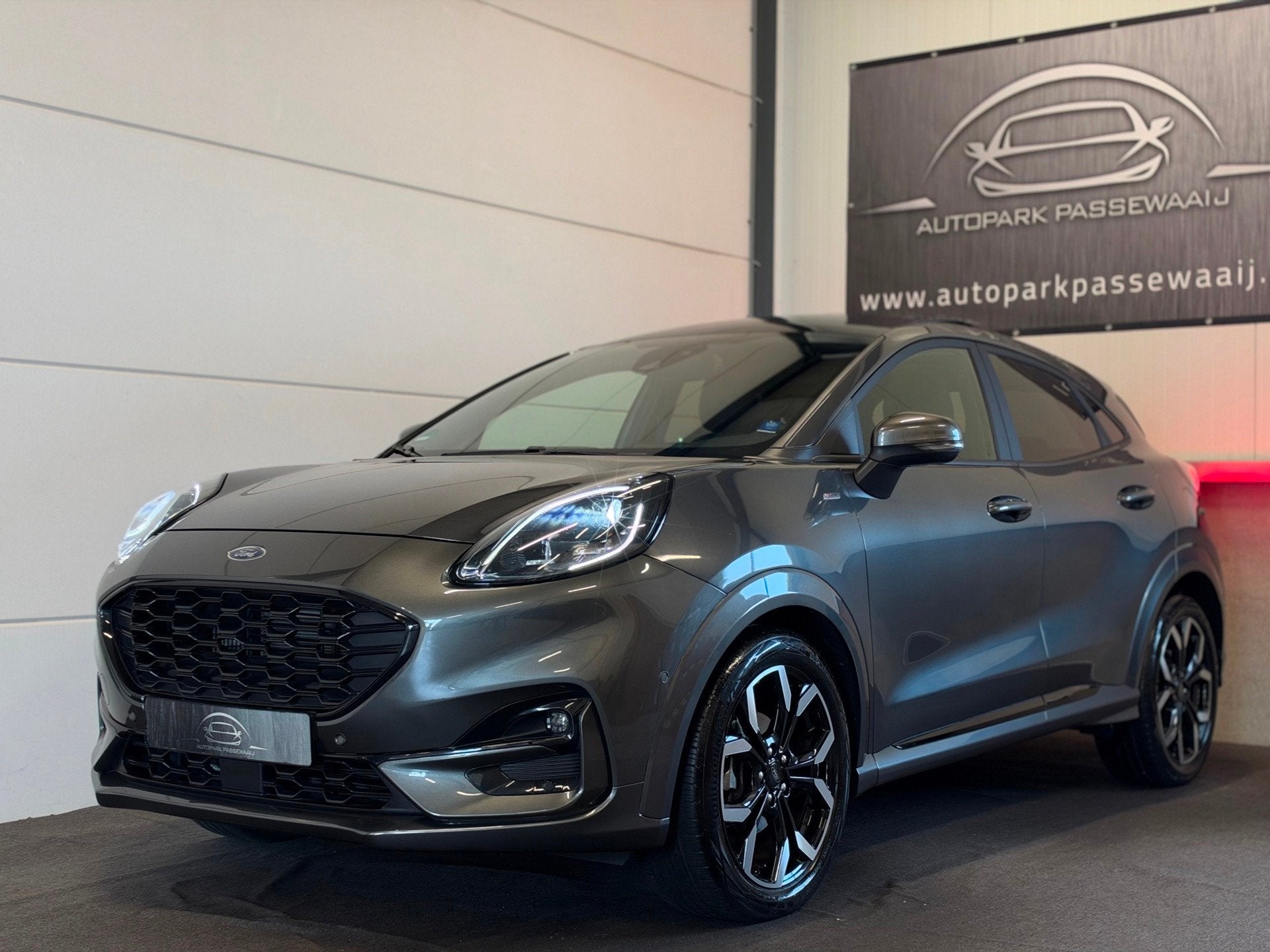 Ford Puma 1.0 EcoBoost Hybrid ST-Line X Pano, ACC, Apple Car, Auto's, Dealer onderhouden, Zwart, Leder en Stof, 665 kg