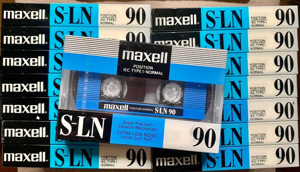 NOS Maxell S-LN90 NIEUW 1990 cassettebandjes SLN S-LN 90 OVP, 2 t/m 25 bandjes, Ophalen of Verzenden, Maxell, Nieuw in verpakking