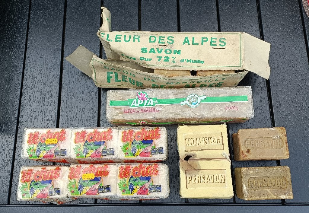 Lot van diverse MARSEILLE olie zepen. Vilten huid textiel, Ophalen of Verzenden, Nieuw