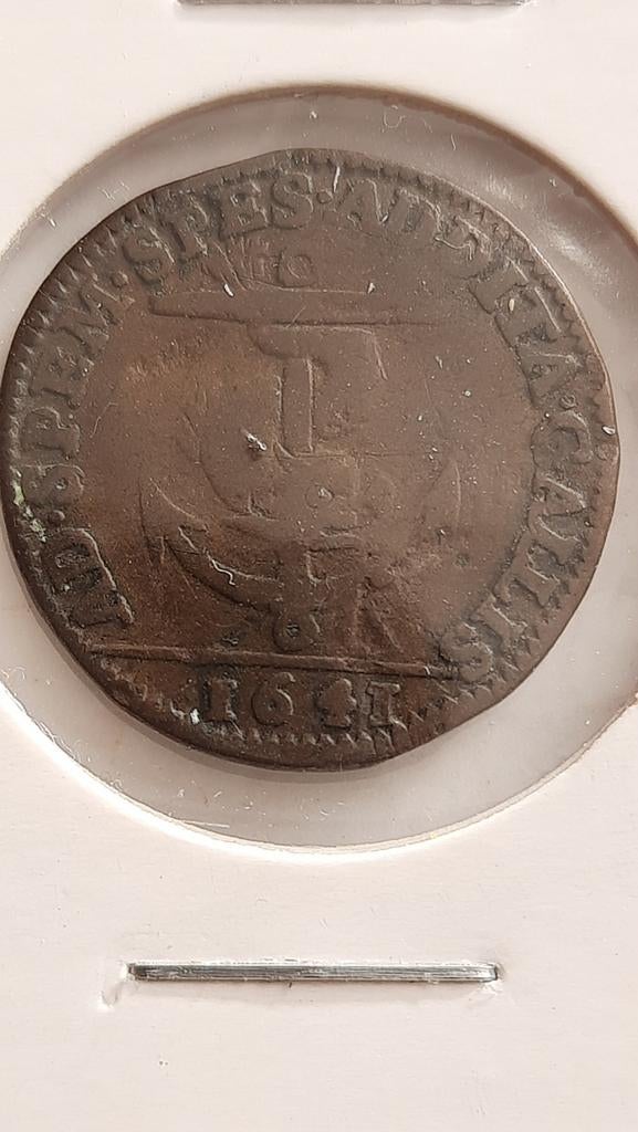 LOUIS XIII JETON 1641, Geboorte van Philippe D'Orléans., Ophalen of Verzenden, Overige materialen, Buitenland