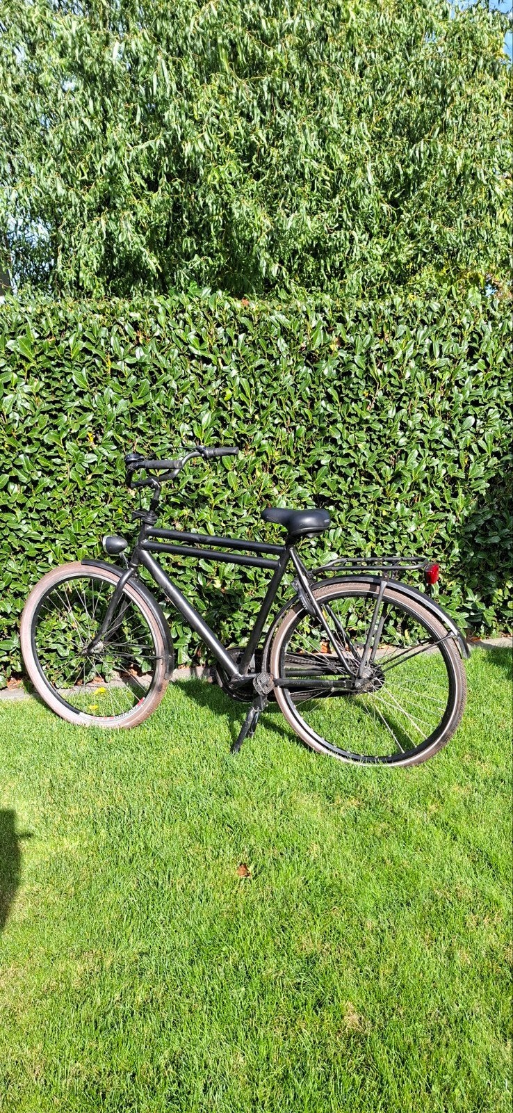 Zwarte transportfiets, Terugtraprem, Gebruikt, 53 tot 57 cm, Ophalen