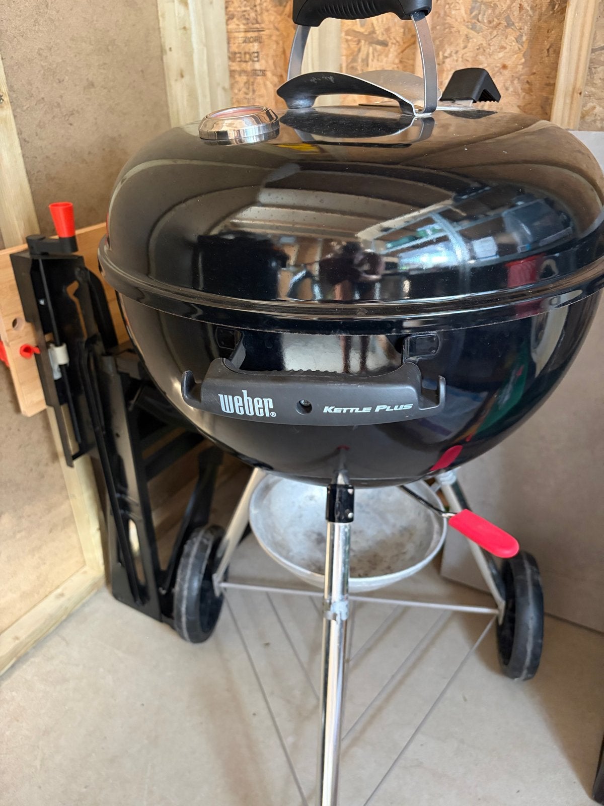 Weber Kettle Plus BBQ met hoes, Tuin en Terras, Ophalen, Gebruikt