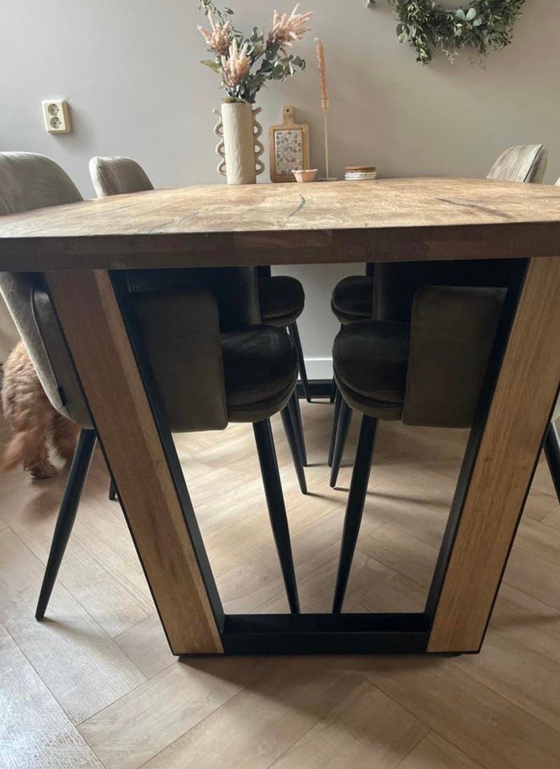 Xooon eikenhouten tafel 160x100, Ophalen, Gebruikt, 200 cm of meer, 50 tot 100 cm