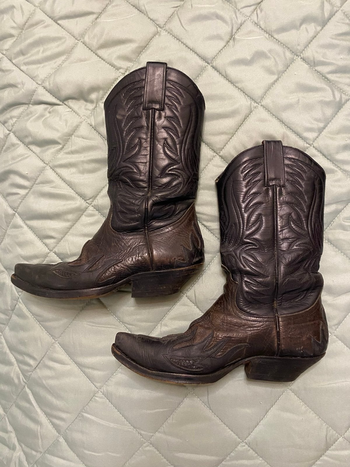 Sendra Western Boots – Zwart Gevlamd Pythonleder – Maat 42, Zwart, Boots, Ophalen of Verzenden, Gedragen