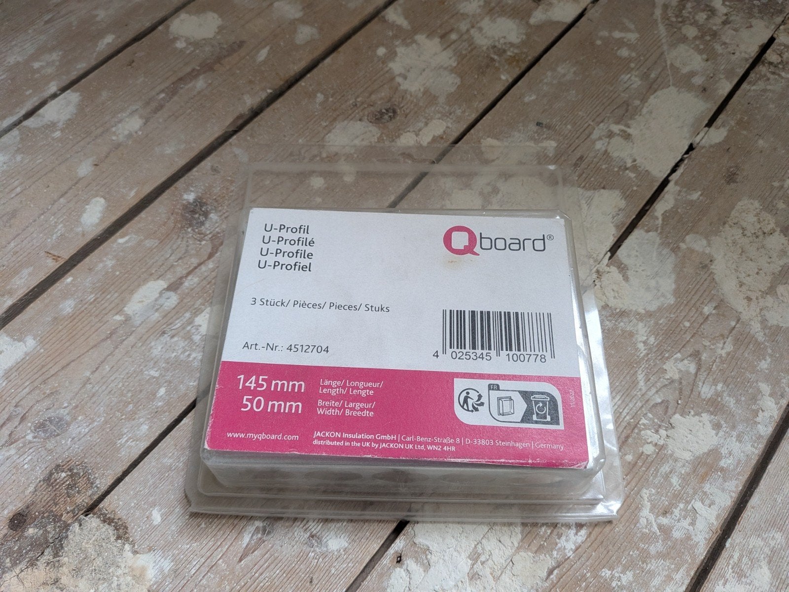 Qboard U-profiel verzinkt metaal, pak 3 stuks, Doe-het-zelf en Verbouw, Ophalen, Nieuw, 50 tot 100 mm, Overige typen