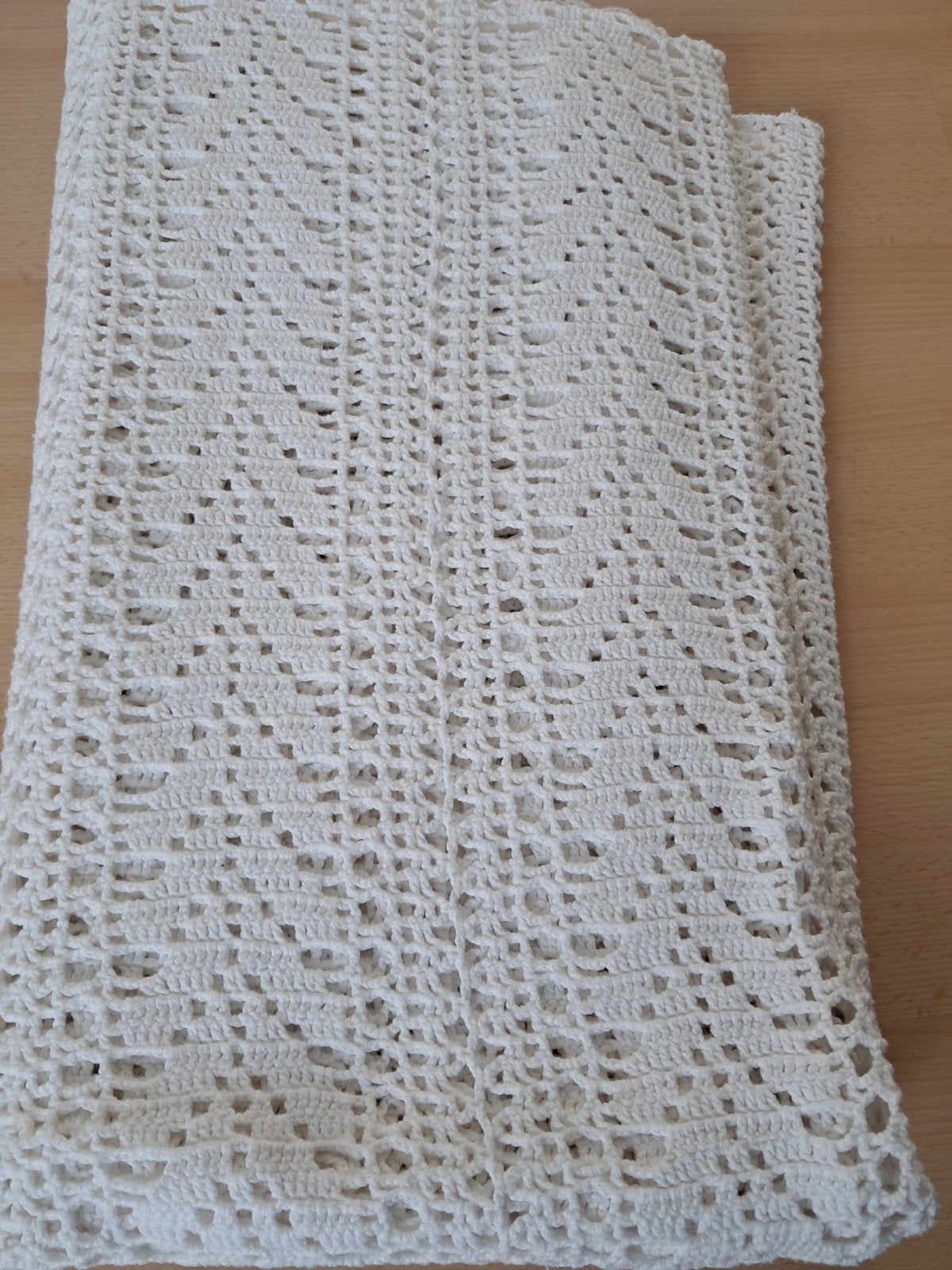 Gehaakte sprei, wit (2.35x1.30 cm), Kinderen en Baby's, Ophalen of Verzenden