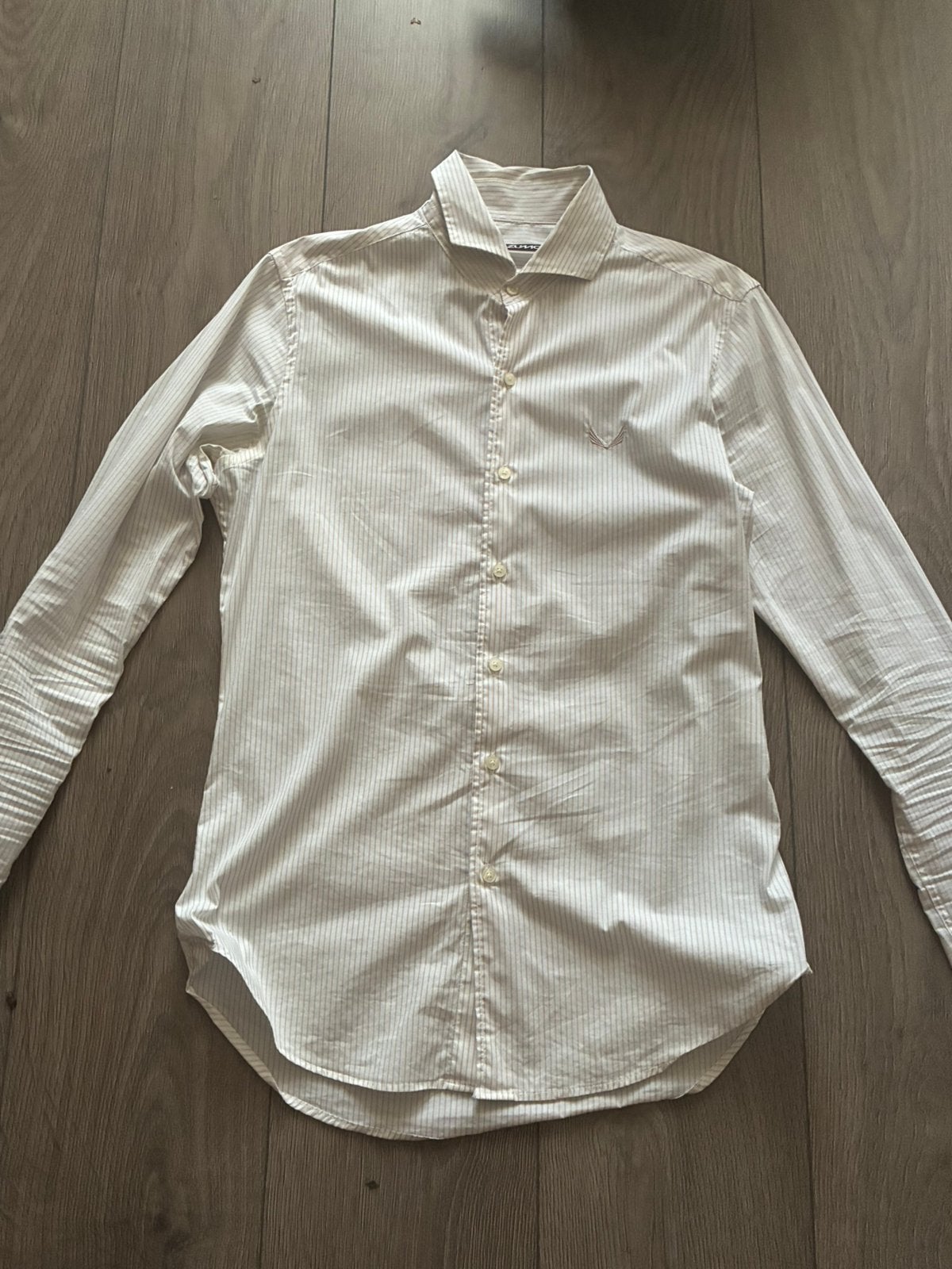 Zumo blouse gestreept maat M, Verzenden, Gedragen, Beige, Halswijdte 39/40 (M)
